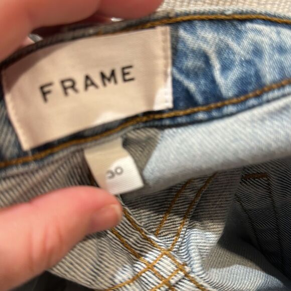 FRAME Le Slouch Low Rise, Straight Destructed Denim - NWT - size 30 - Picture 15 of 16